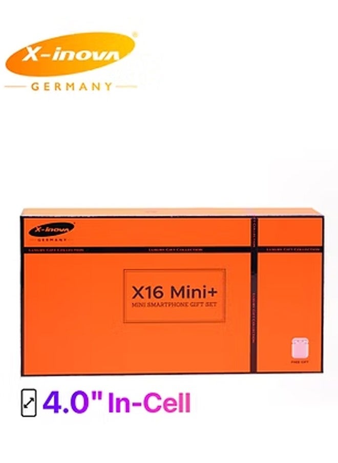 X-Inova - Mini Smart Phone X16 Mini+ 4" Display, 4GB+64GB Storage, 13MP Ultra Clear Rear Camera, Dual SIM Black - Image 1
