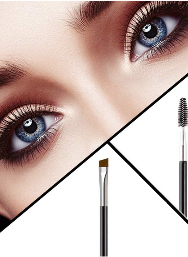 ORiTi 2-Piece Dual Ended Eyebrow Professional Angled Lash Brushes - BLACK  - Image 2