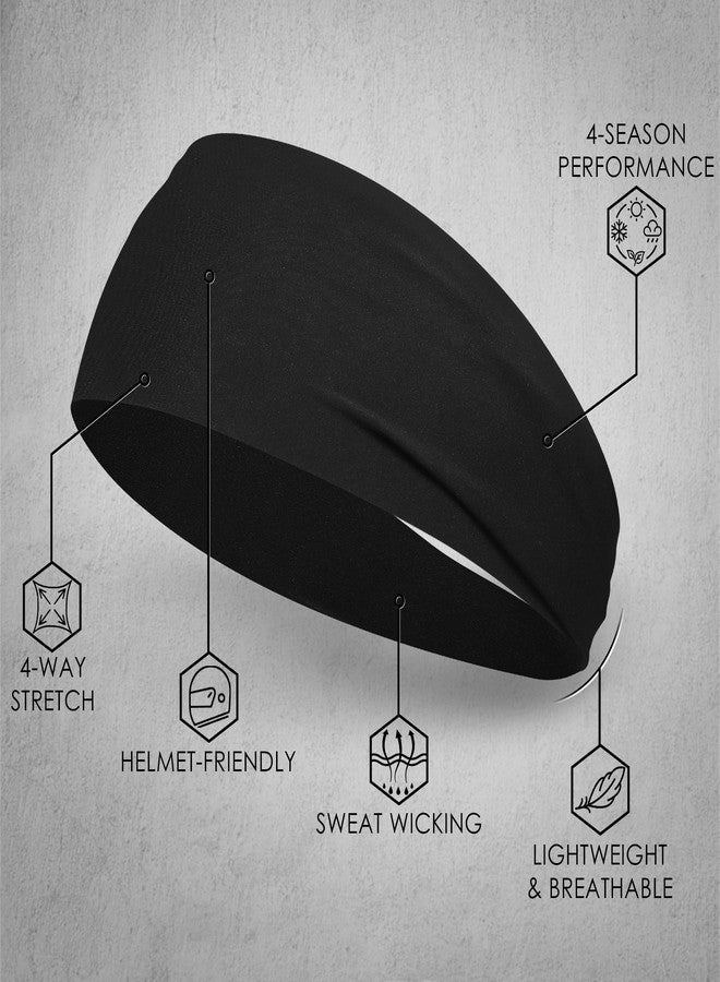 DiyJibb Sport Headbands for Men - 7 Pcs Sweat Absorbent Running Headband for Fitness Workout Running Rugby Baseball Yoga Crossfit High Intensity Interval Training, Unisex Sweatband for Both Men and Women - Image 2