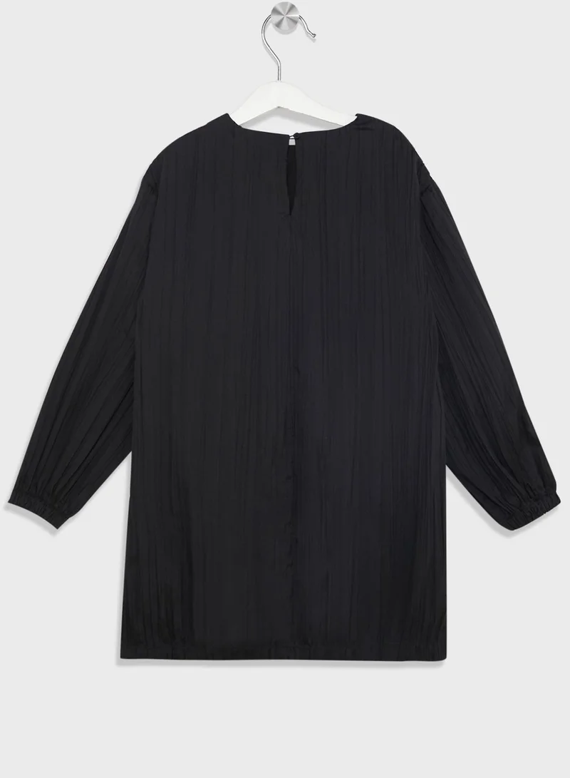 Calvin Klein Jeans Textured Long Sleeve Dress