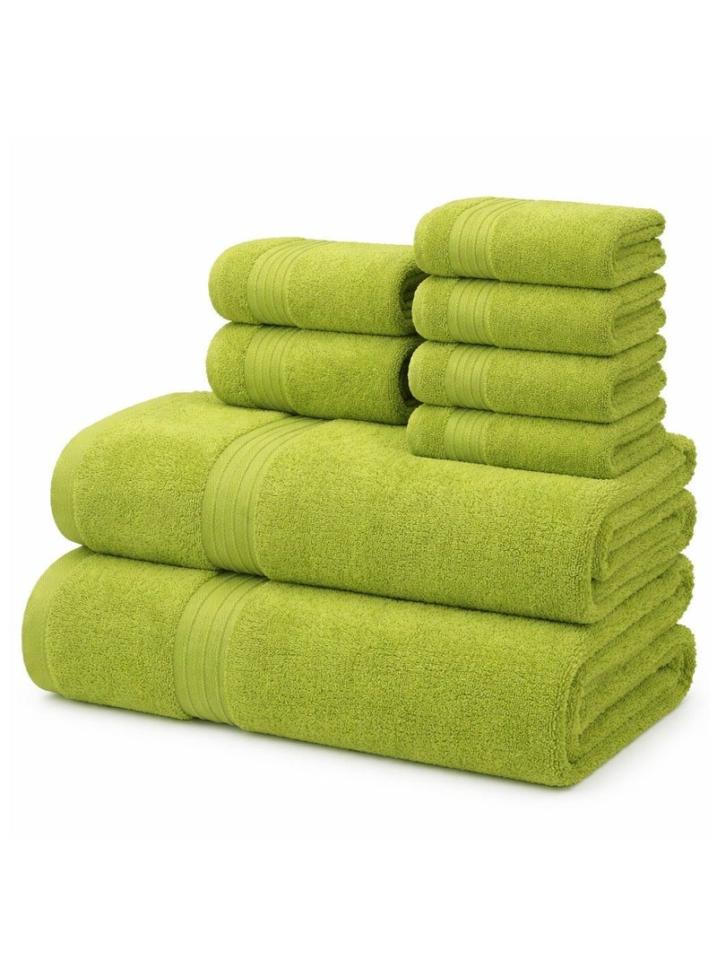 Bliss Casa - 8 Pieces Towel Set - 2 Bath Towels, 2 Hand Towels, and 4 Washcloths, 600 GSM Ring Spun Cotton Highly Absorbent Towels for Bathroom, Shower Towel - Image 3