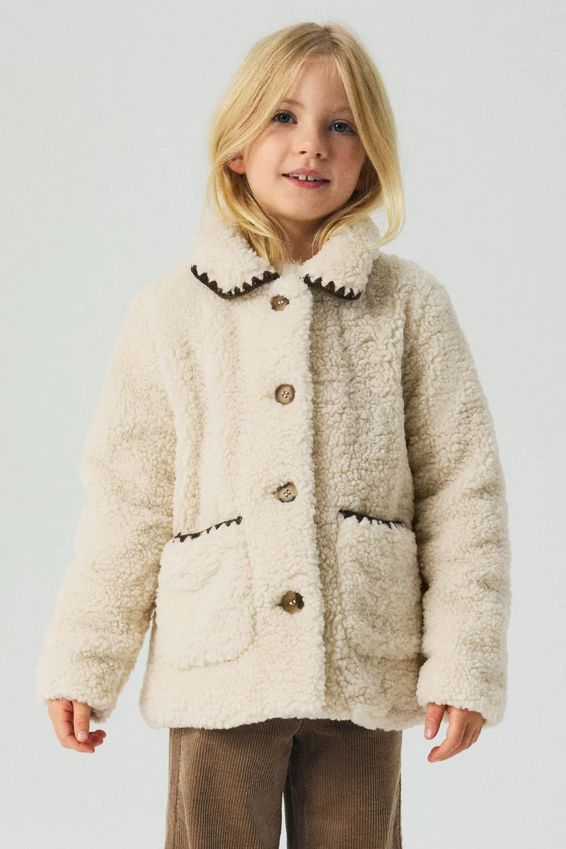 اتش اند ام جاكيت بقصّة A من نسيج تيدي