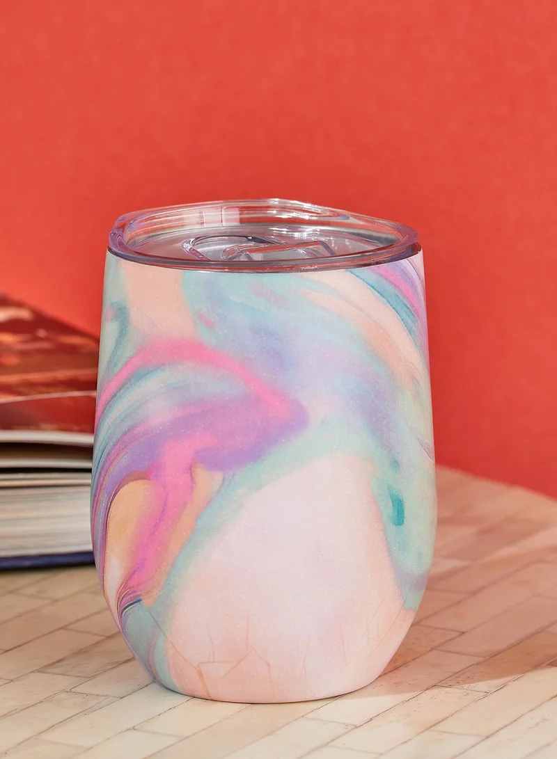 Typo Rainbow Marble Tumbler