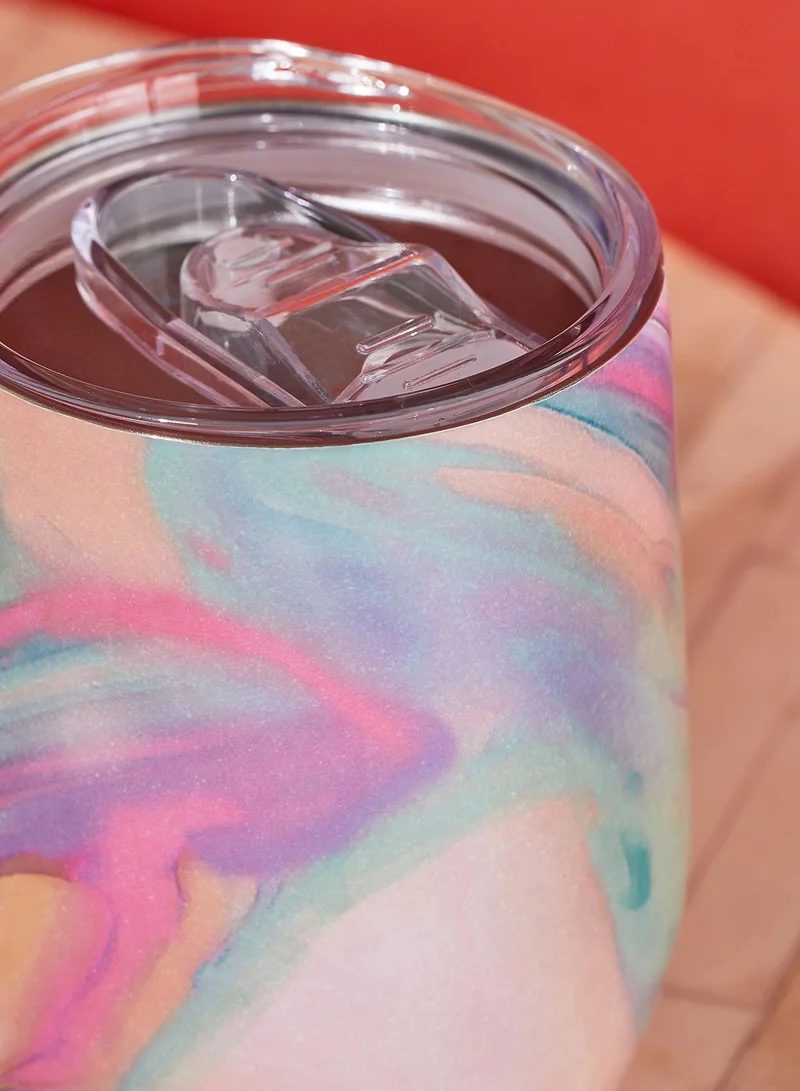 Typo Rainbow Marble Tumbler