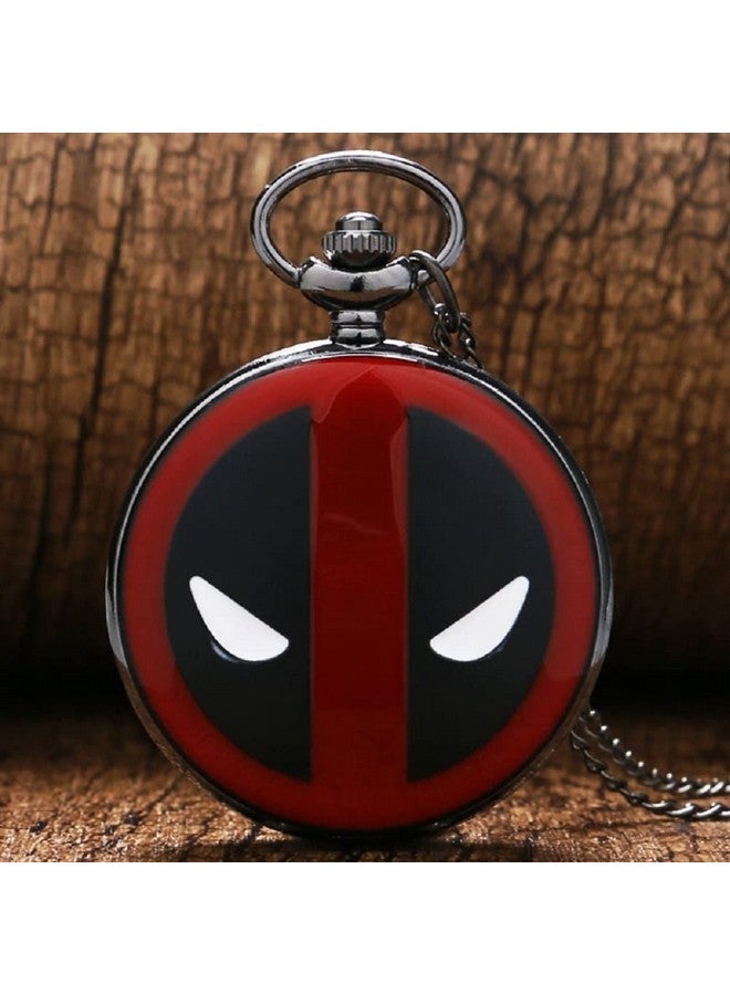 RainSound Metal Deadpool Theme Superhero Pocket Watch Keychain, Multicolor - Image 4