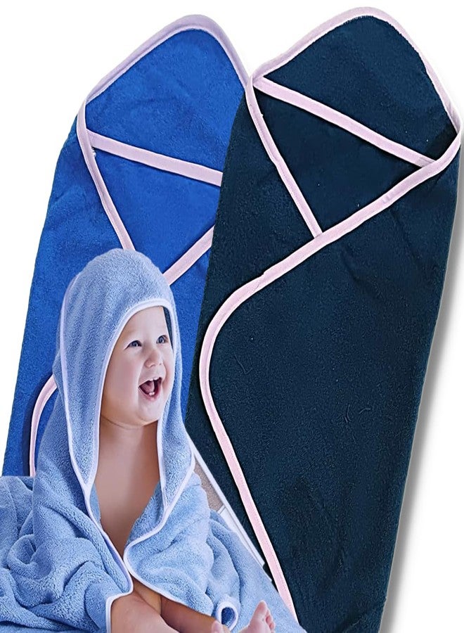 TuddyBuddy 100% Cotton Hooded Terry Towel for Babies/Super Soft Bath Towel for 0 Months - 2 Years Baby - Ideal for Newborn Babies - (Pack of 2 - Assorted) - Image 2