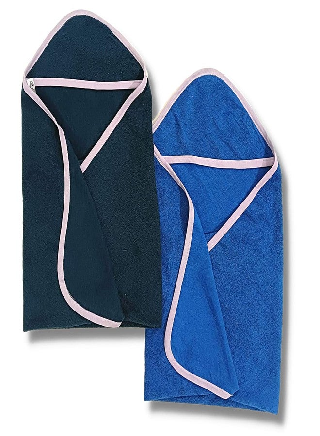 TuddyBuddy 100% Cotton Hooded Terry Towel for Babies/Super Soft Bath Towel for 0 Months - 2 Years Baby - Ideal for Newborn Babies - (Pack of 2 - Assorted) - Image 3