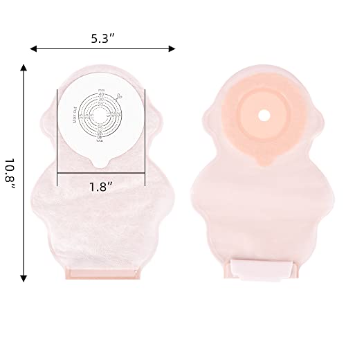 ovand 20pcs Kids Colostomy Bag Stoma Bag Disposable Children Drainable Ostomy Bag with Hook & Loop Closure Baby Feces Collection Fistula Bag for Surgery Stoma Care - Image 2