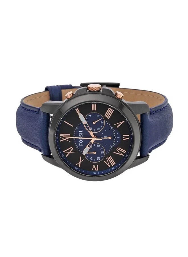 FOSSIL Men Leather Chronograph Watch FS5061 - Image 2