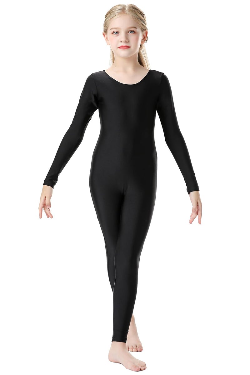 OVIGILY Girls Kids Long Sleeve Dance Unitard Bodysuits Full Body Leotard for Ballet,Gymnastics,Performance,Costumes