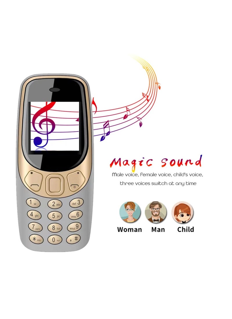L8STAR - Q3308 Pro Triple SIM Mini Mobile Phone With 1.33 Inch Screen Gray - Image 1