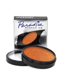 mehron Mehron Makeup Paradise Makeup AQ Pro Size | Stage & Screen, Face & Body Painting, Special FX, Beauty, Cosplay, and Halloween | Water Activated Face Paint & Body Paint 1.4 oz (40 g) (Metallic Orange)  - Image 1
