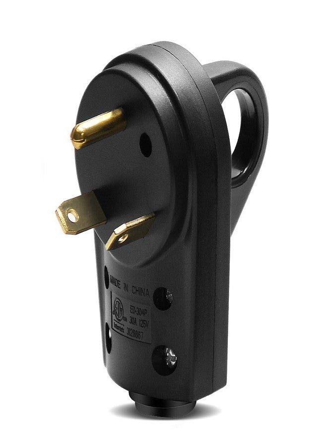 OPL5 30AMP RV Replacement Male Plug - Heavy Duty NEMA TT-30P Replacement RV Receptacle Electrical Plug with Easy Unplug Handle Design for RV Trailer,ETL Listed (30A Male Plug) - Image 1