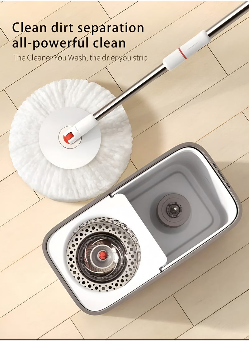 Generic - Huarong Smart Centrifugal Drying Mop Set and Smart Labor-Saving Cleaning Bucket, 360 Degree Intelligent Cleaning System, Labour-Saving, Handle Included With One Extra Refill. - Image 1