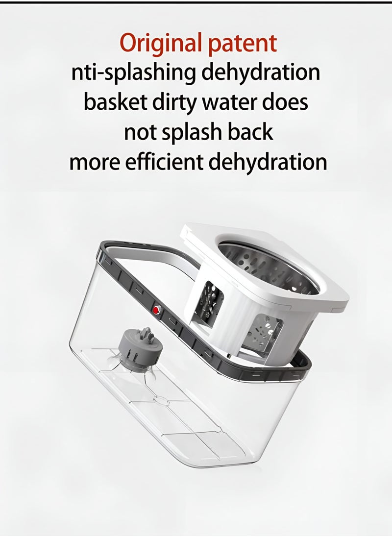 Generic - Huarong Smart Centrifugal Drying Mop Set and Smart Labor-Saving Cleaning Bucket, 360 Degree Intelligent Cleaning System, Labour-Saving, Handle Included With One Extra Refill. - Image 1