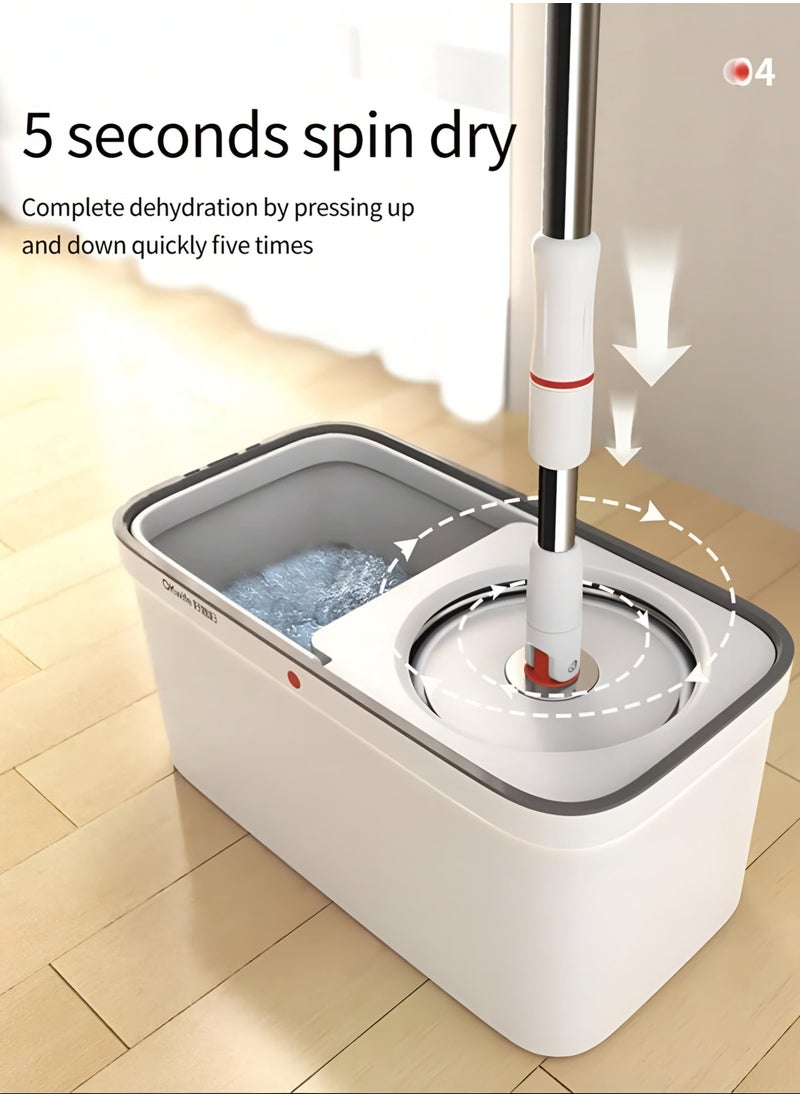 Generic - Huarong Smart Centrifugal Drying Mop Set and Smart Labor-Saving Cleaning Bucket, 360 Degree Intelligent Cleaning System, Labour-Saving, Handle Included With One Extra Refill. - Image 1