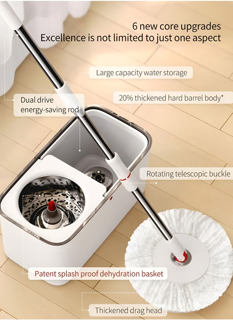 Generic - Huarong Smart Centrifugal Drying Mop Set and Smart Labor-Saving Cleaning Bucket, 360 Degree Intelligent Cleaning System, Labour-Saving, Handle Included With One Extra Refill. - Image 1