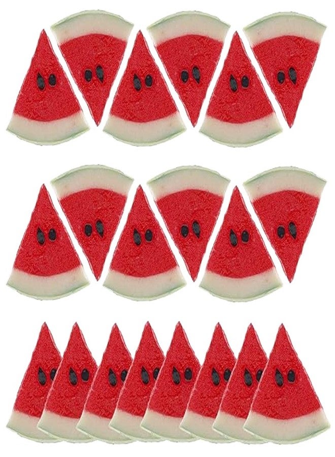 Meiwlong 20 Pcs Artificial Watermelon Slices, Plastic Fake Fruit Slices for Party Decoration,Faux Watermelon Slices Photography Props - Image 1