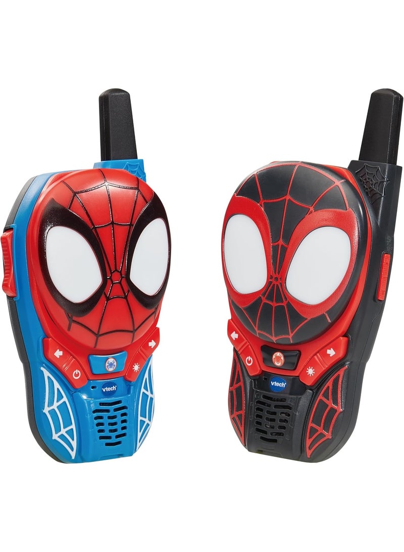 vtech Spidey and His Amazing Friends: Spidey-Sense Walkie-Talkies, Official Character Walkie Talkies, Features Spidey & Spin, Child-Safe, Up to 200m Range, For Kids 3, 4, 5+ Years, English Version - Image 1