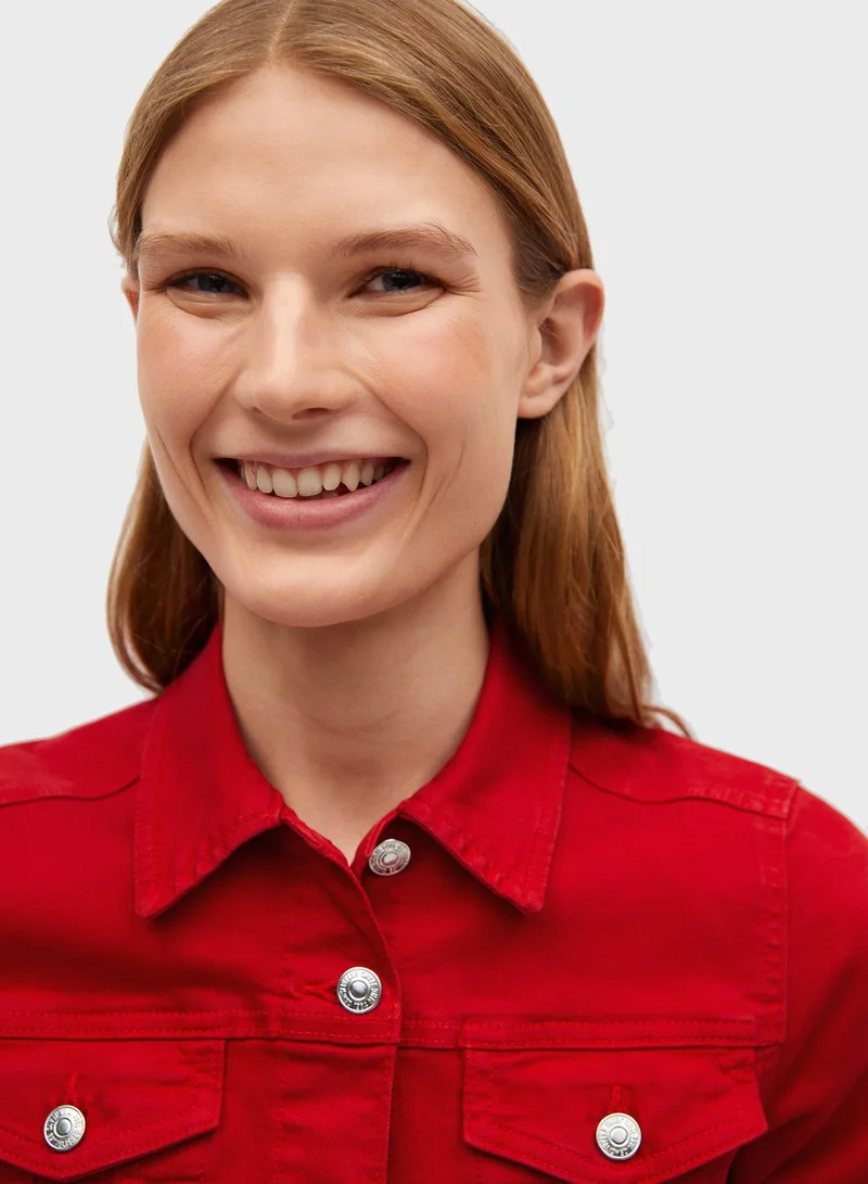 MANGO Button Down Denim Jacket