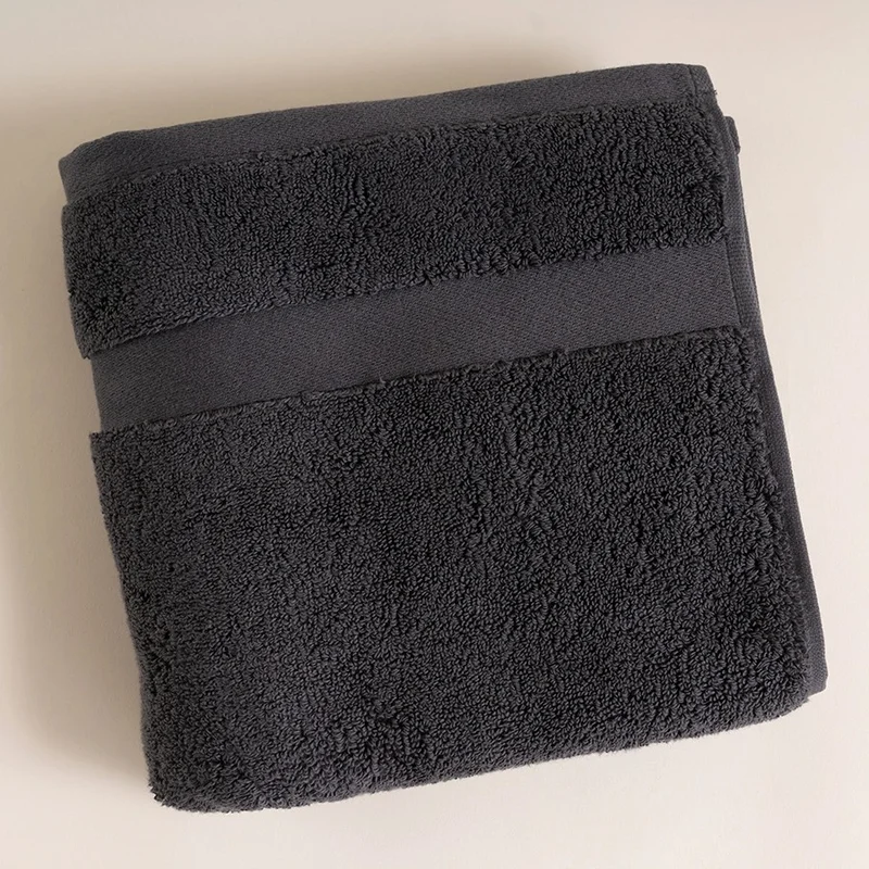 Penelope 100% Cotton Towel 50x90 cm Anthracite - Noa Series