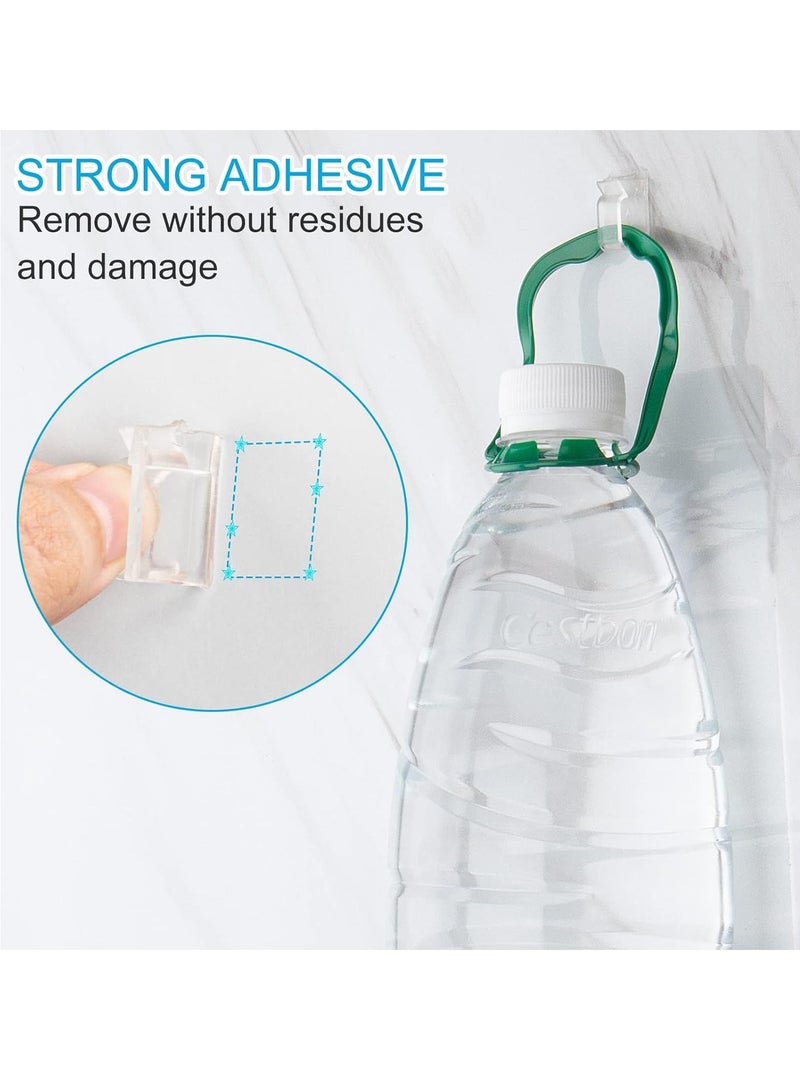 Adhesive Cable Clips Clear 100Pcs Small 8mm, Wall Wire Holder for Cord Cable Organizer for Cord Cable Clamp Management Clip Under Desk, Clear Light Clip Hook for Outdoor String Light - Image 5