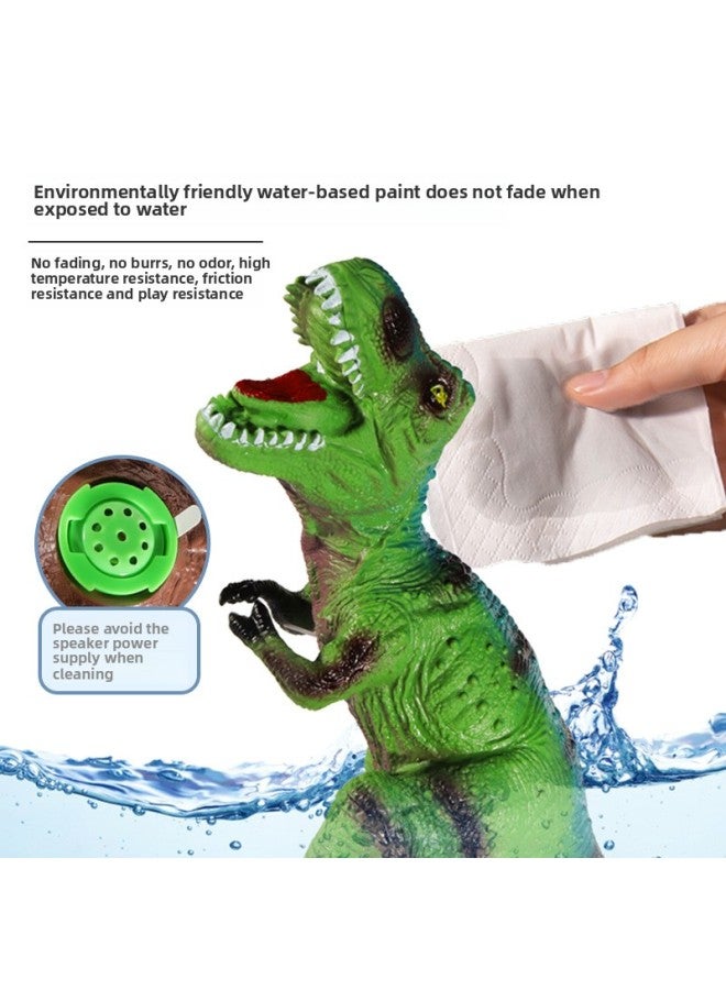 Large Soft Plastic Dinosaur Toy Electric Sounding Tyrannosaurus Rex Children Plastic Vinyl Simulation Animal Model Doll Wholesale-Color:Blue Double-headed Dragon 50cm-[ordinary Version] Dinosaur Calls - Image 4