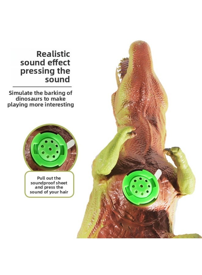 Large Soft Plastic Dinosaur Toy Electric Sounding Tyrannosaurus Rex Children Plastic Vinyl Simulation Animal Model Doll Wholesale-Color:Blue Double-headed Dragon 50cm-[ordinary Version] Dinosaur Calls - Image 5