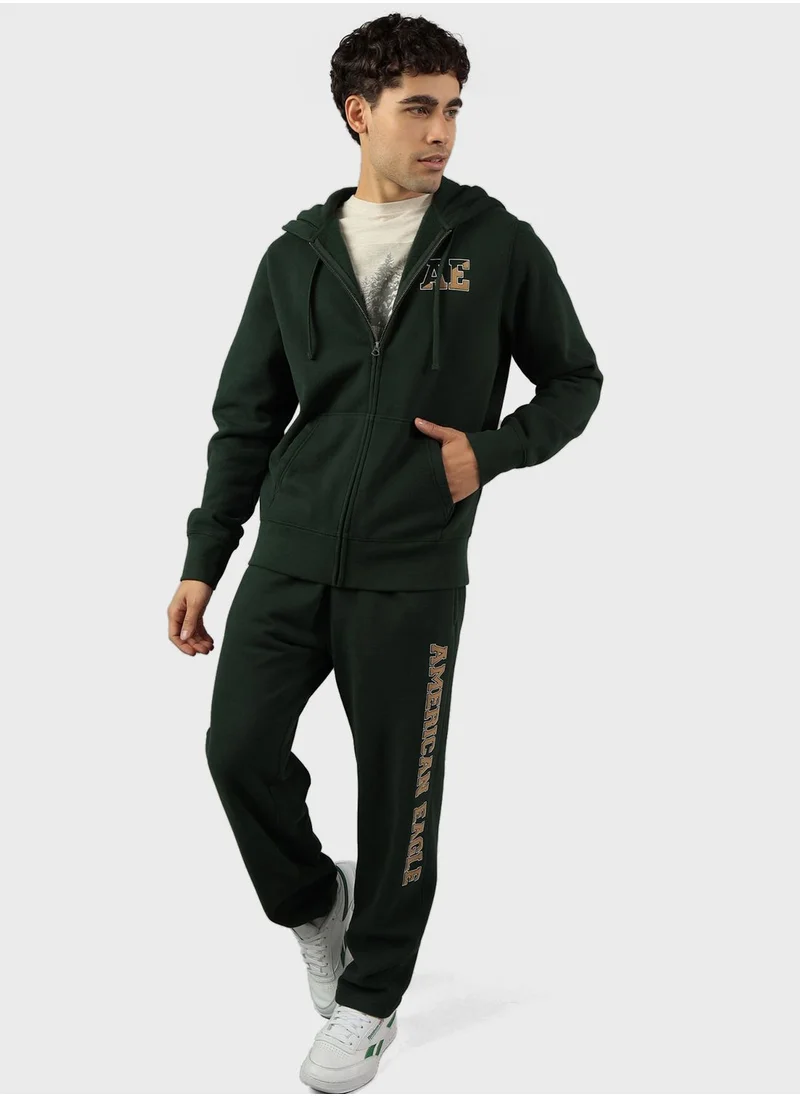 امريكان ايجل Graphic Zip Through Hoodie