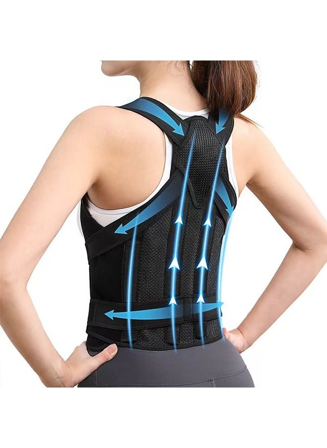 Generic - Back Brace and Posture Corrector for Unisex Back Straightener Scoliosis and Hunchback Correction Back Pain Spine Corrector Support Adjustable Posture Trainer #L - Image 1