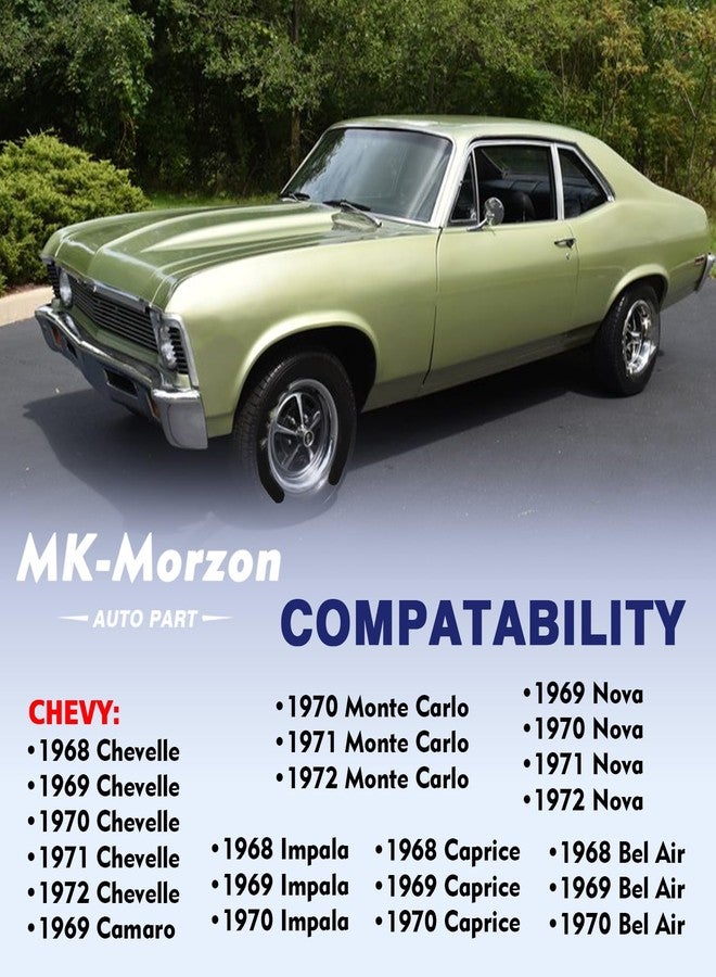 MK-Morzon Rear License Plate Tag Bracket with Hinge Compatible with 1968-1972 Impala Chevelle Camaro Caprice Monte Carlo Nova - Image 3