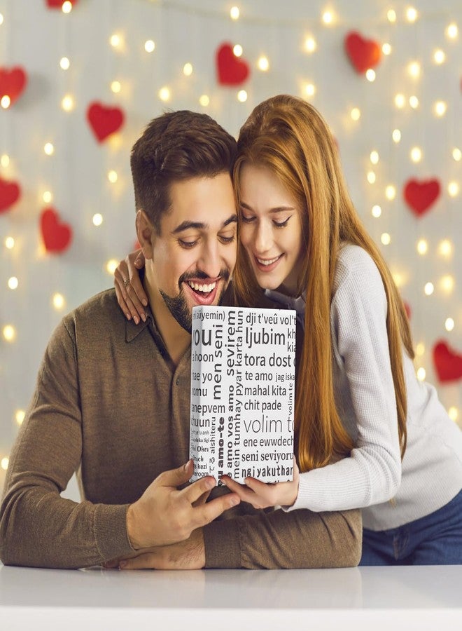 NEPOG ورق تغليف هدايا رومانسي من NEPOG، عبارات "أحبك" بلغات مختلفة، 6 ورقات مطوية بشكل مسطح، مقاس 20 × 28 بوصة للورقة الواحدة، مناسب لتغليف الهدايا في أعياد الميلاد، وحفلات الزفاف، وعيد الحب، وحفلات توديع العزوبية. - Image 5