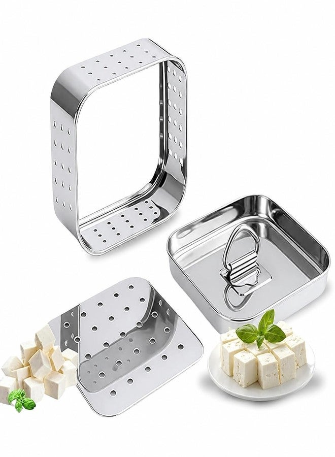 Dangfly Stainless Steel Paneer Maker Mould with Lid| Square Paneer & Tofu Press | Whey Separator for Homemade Paneer, Tofu & Cheese | Easy to Use, Rust-Free & Durable (250 ML) - Image 2