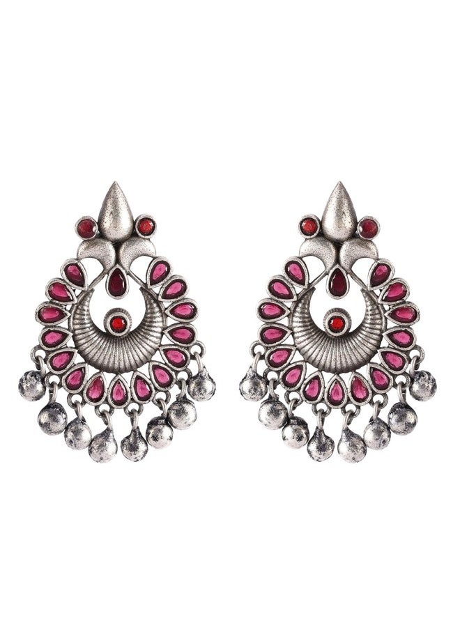 ISHIN Silver-Toned Classic Drop Earrings  - Image 2