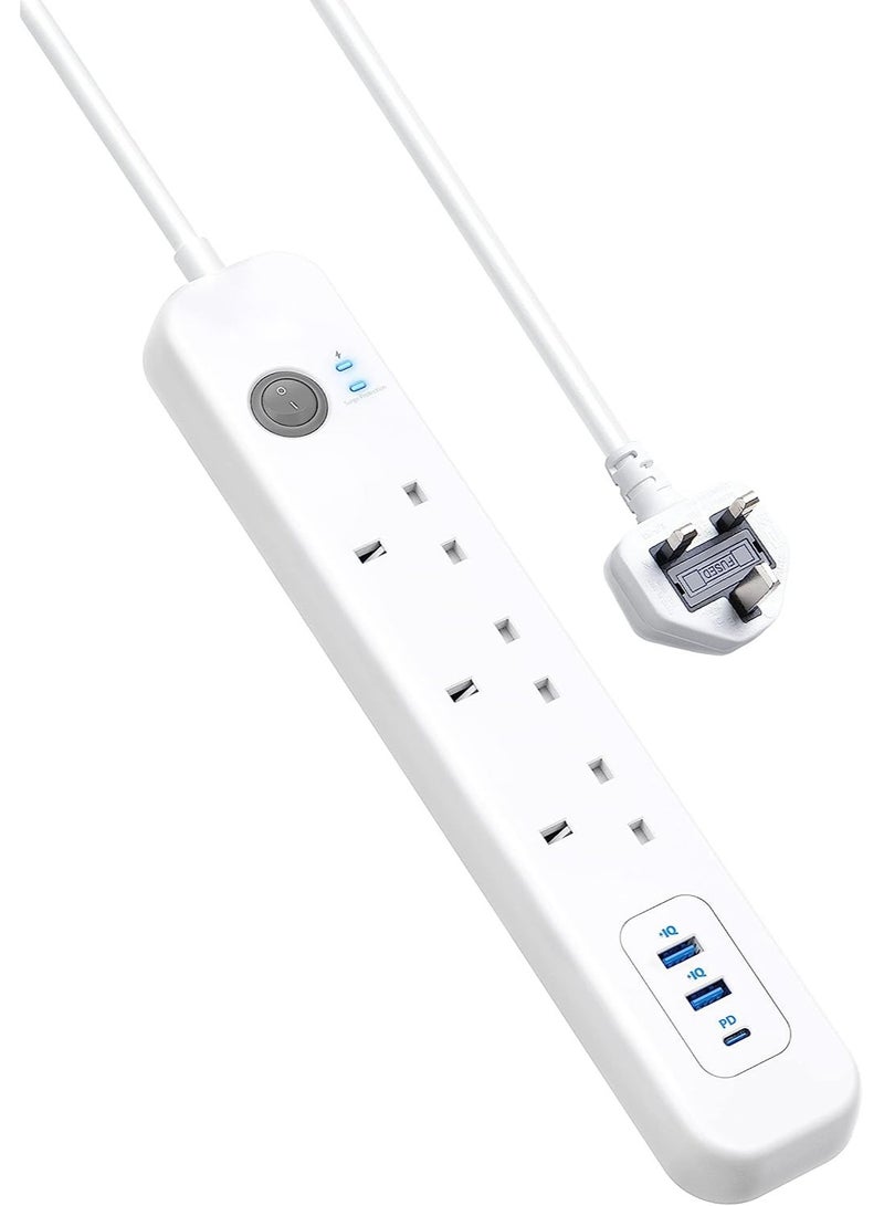 PowerMax White Hub with Super Fast PD Technology, Multi-Port Socket Suitable for All Devices, 3 Meters Long - White MX69 - Image 5