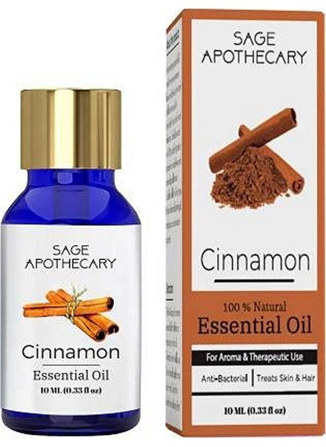 Sage Apothecary - Essential Oil Geranium Cedarwood & Cinnamon ¦Essential Oil Combo 3 In 1 Pack ; 100% Pure 10Ml - Image 1