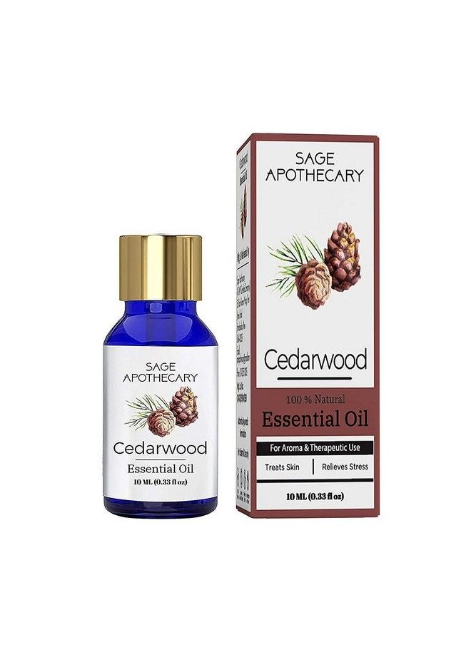 Sage Apothecary - Essential Oil Geranium Cedarwood & Cinnamon ¦Essential Oil Combo 3 In 1 Pack ; 100% Pure 10Ml - Image 1