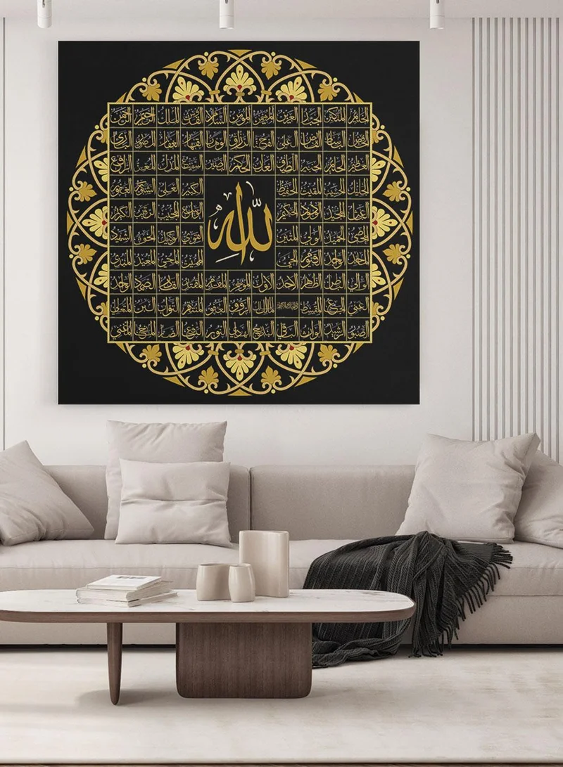LOWHA Canvas Wall Art Stretched Over Wooden Frame with Arches Retro Style Art Pattern Painting