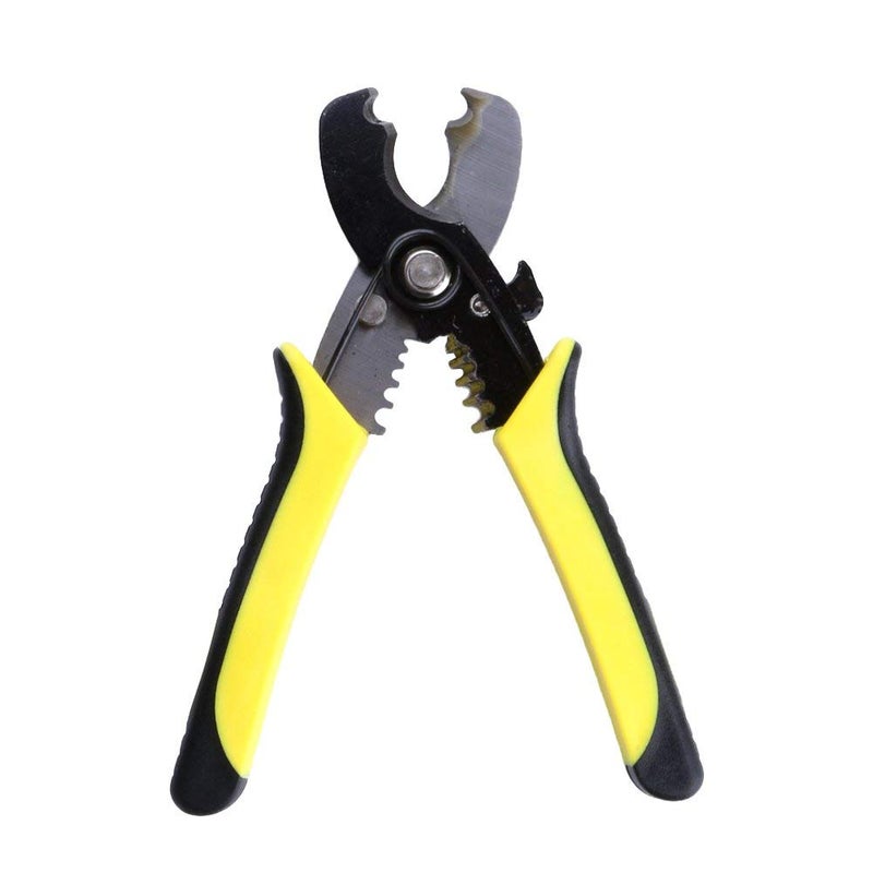 DOTCOM 8-Inch Self-Adjusting Automatic Cable Cutter Crimper, 5 in 1 Multipurpose Tool Wire Stripping Cutting Pliers, 10-24 AWG (0.2~6.0mm²) (Yellow) (WT-22) - Image 5