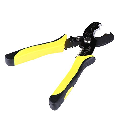 DOTCOM 8-Inch Self-Adjusting Automatic Cable Cutter Crimper, 5 in 1 Multipurpose Tool Wire Stripping Cutting Pliers, 10-24 AWG (0.2~6.0mm²) (Yellow) (WT-22) - Image 2