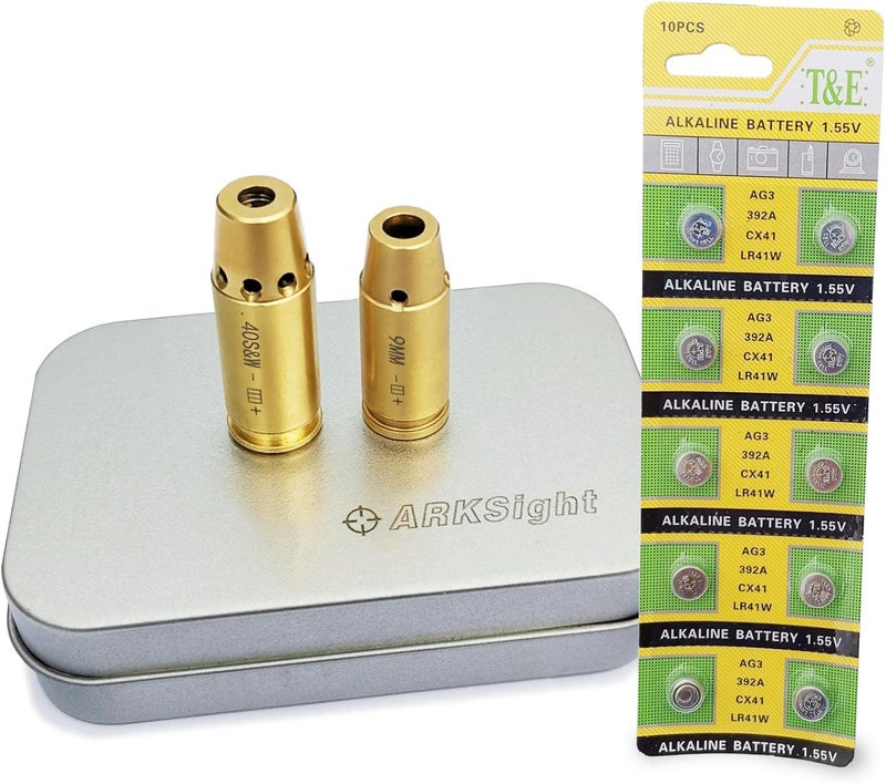 ARKSight Laser Boresighter Kit, Red Laser Brass Chamber Bore Sight Kit for Rifle Scopes and Handgun - Image 1