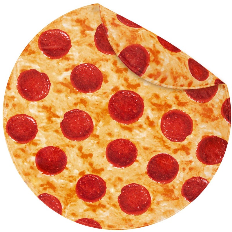 Jorbest Pizzas Blanket Adult Kids and Baby Size for Birthday Gifts  Double Sided Food Throw Blanket Funny Gifts for Women Men Teen  285 GSM Soft Flannel Taco Blanket (Red  80 inches) - Image 1