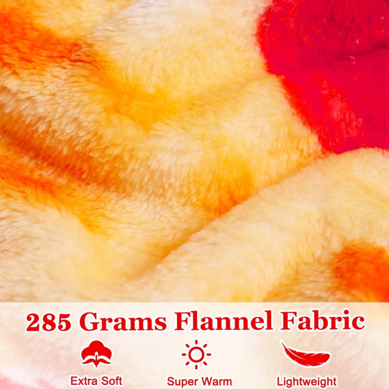 Jorbest Pizzas Blanket Adult Kids and Baby Size for Birthday Gifts  Double Sided Food Throw Blanket Funny Gifts for Women Men Teen  285 GSM Soft Flannel Taco Blanket (Red  80 inches) - Image 5