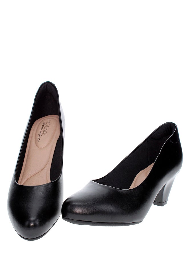 MODARE أحذية كعب كتلة سادة بدون رباط - Image 2