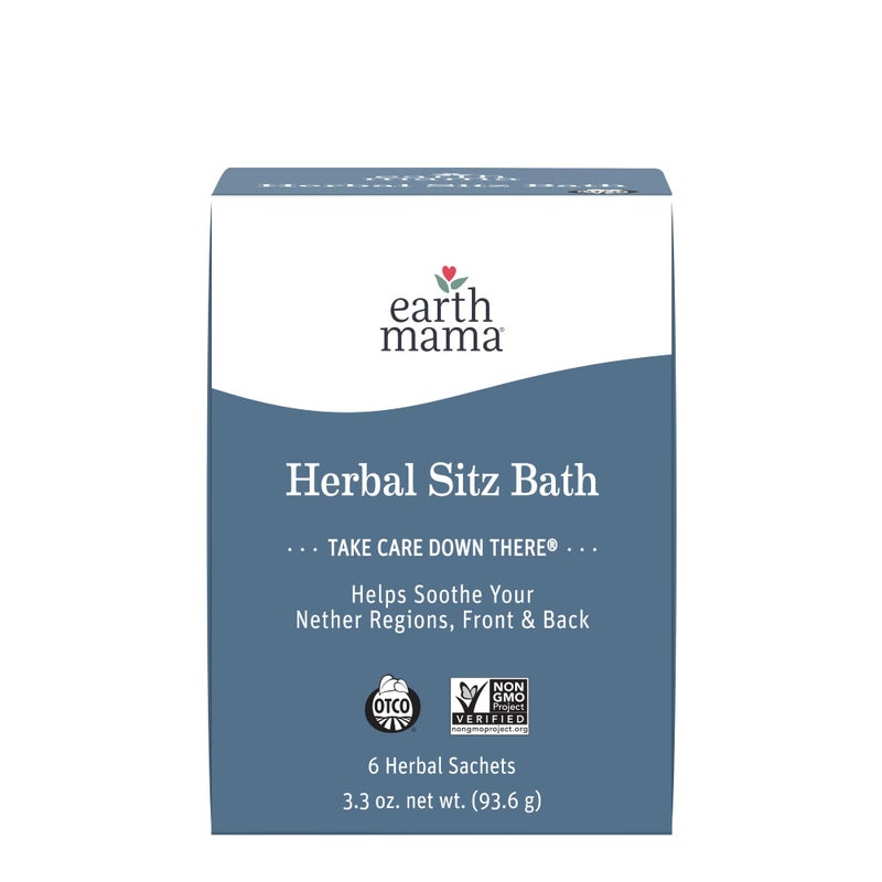 Earth Mama Herbal Sitz Bath  Pregnancy  Postpartum Essentials Soothing Sitz Bath for Hemorrhoids with Witch Hazel  Calendula 6Count
