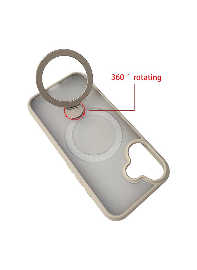 iPhone 16 Magsafe Case with Magnetic Invisible Stand Cover Soft Silicone Phone Cover with Kickstand - Image 3