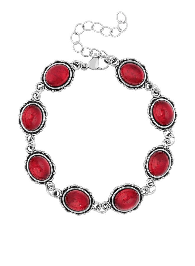 Sacina Goth Red Victorian Bracelet, Gothic Emo Punk Grunge Vintage Bracelets, Gothic Jewelry, Christmas Jewelry Gift for Women - Image 1