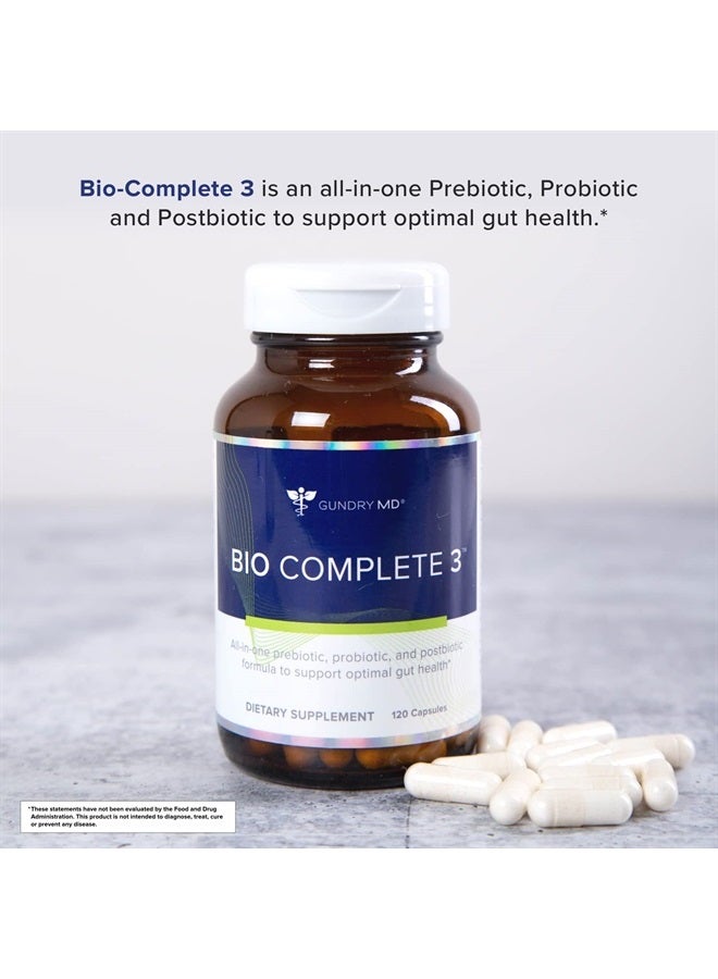 Gundry MD ® Bio Complete 3 - تركيبة ما بعد الحيوية لدعم صحة الأمعاء المثلى، كمية كافية لمدة 30 يومًا - 60 كبسولة - Image 3