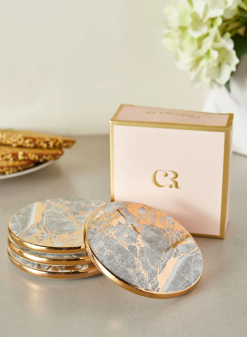 Cristina Re Set of 4 Celestite Drink Coasters