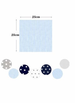 Y&D DIY Face Cover Kit Self-Made Material Set 7Pcs Square Towel Fabric 10Pcs Metal Wire Nose Bridge Strip 6M Elastic Band  - Image 3
